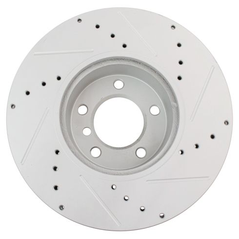 2011 BMW 328i Brake, G-Coated Rotors offer corrosion protection and improved heat dissipation through slotted and cross-drilled design.