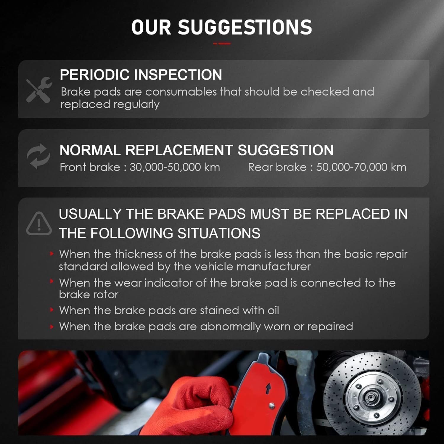 2013 BMW 328i Brake, Brake pads should be regularly checked and replaced based on mileage and wear indicators.