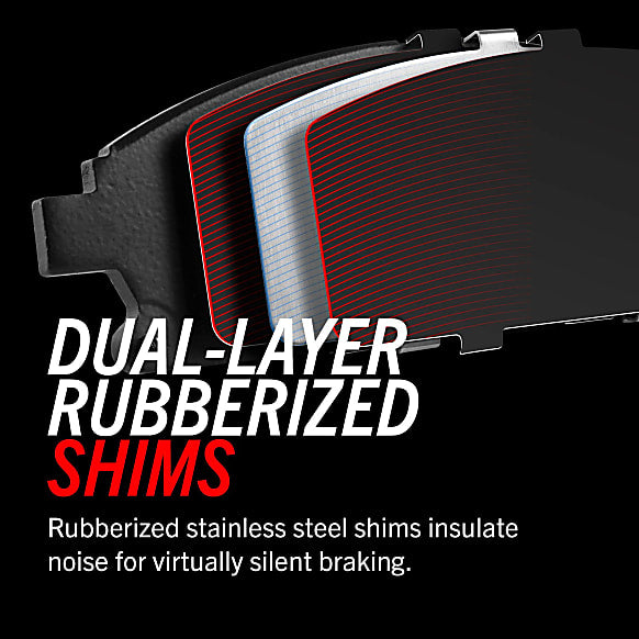 2014 BMW 328i Brake, Dual-layer rubberized shims reduce noise during braking to nearly silent levels.