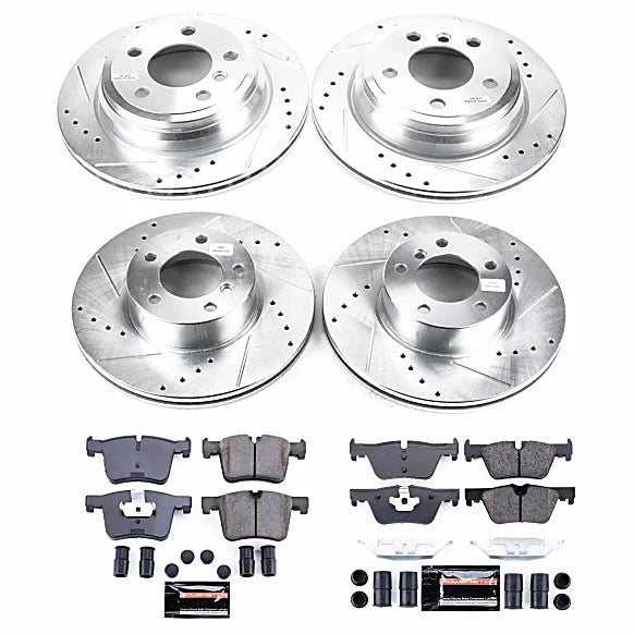 2015 BMW 328i xDrive Brake, Cross-drilled rotors improve airflow, cool faster, and remove debris for better braking performance.