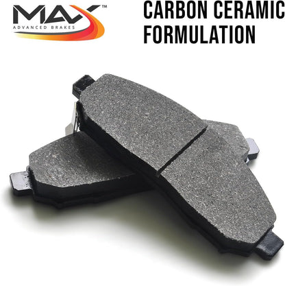 2019 BMW 330i Front Brake Pads - Max Advanced Brakes D1867 Carbon Ceramic Pads