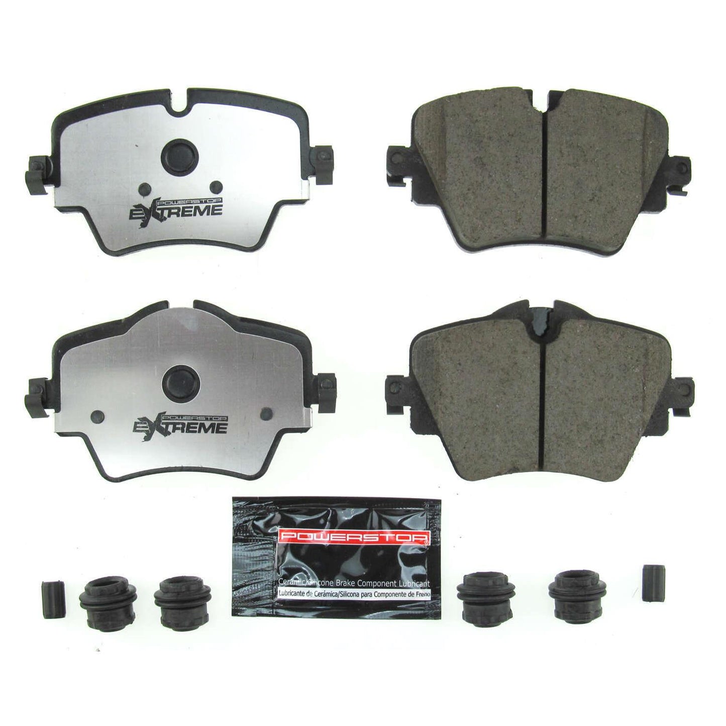 2020 BMW 330i Front Brake, Power Stop Street Warrior brake pads for 2020 BMW 330i offer improved stopping power and durability for street driving.