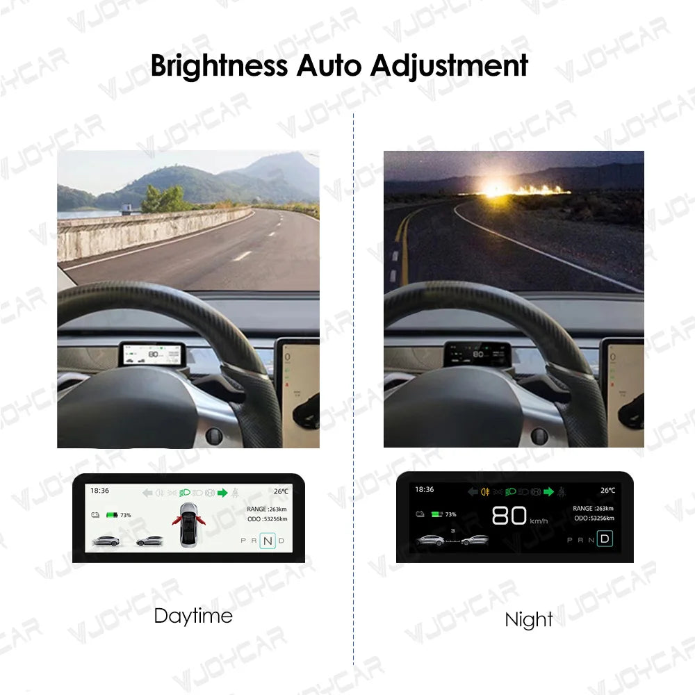 2023 New Model 3 Y 6.2'' HUD Screen 4.6'' Dashboard Cluster Instrument HD LCD Speedometer For Tesla Modification Car Accessories