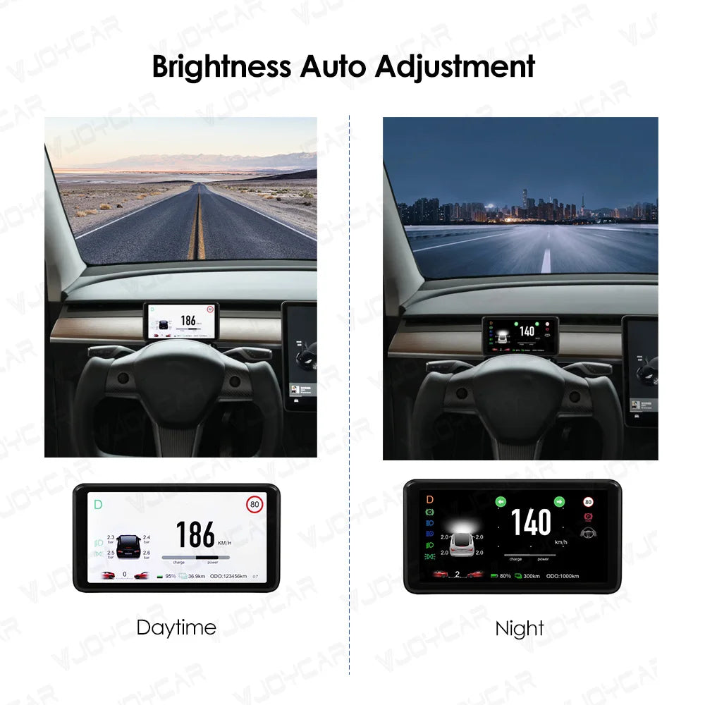 2023 New Model 3 Y 6.2'' HUD, Tesla original car screen cluster updates are possible.