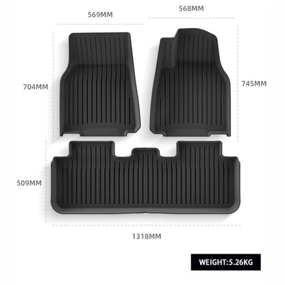 2025+ Tesla Model Y Juniper Right-Hand Drive TPE All-Weather Floor Mats with Detachable Carpet Liners – Custom OEM Fit Interior Protection for Tesla Model Y RHD Standard, Long Range & Performance