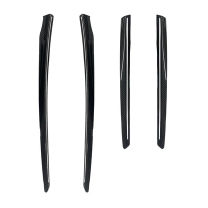 Carbon Fiber Door Trim Covers for Tesla Model Y Juniper (2025+) | Interior Ambient Lighting Overlay Kit | Premium Dry Carbon Fiber Cabin Upgrade Accessories