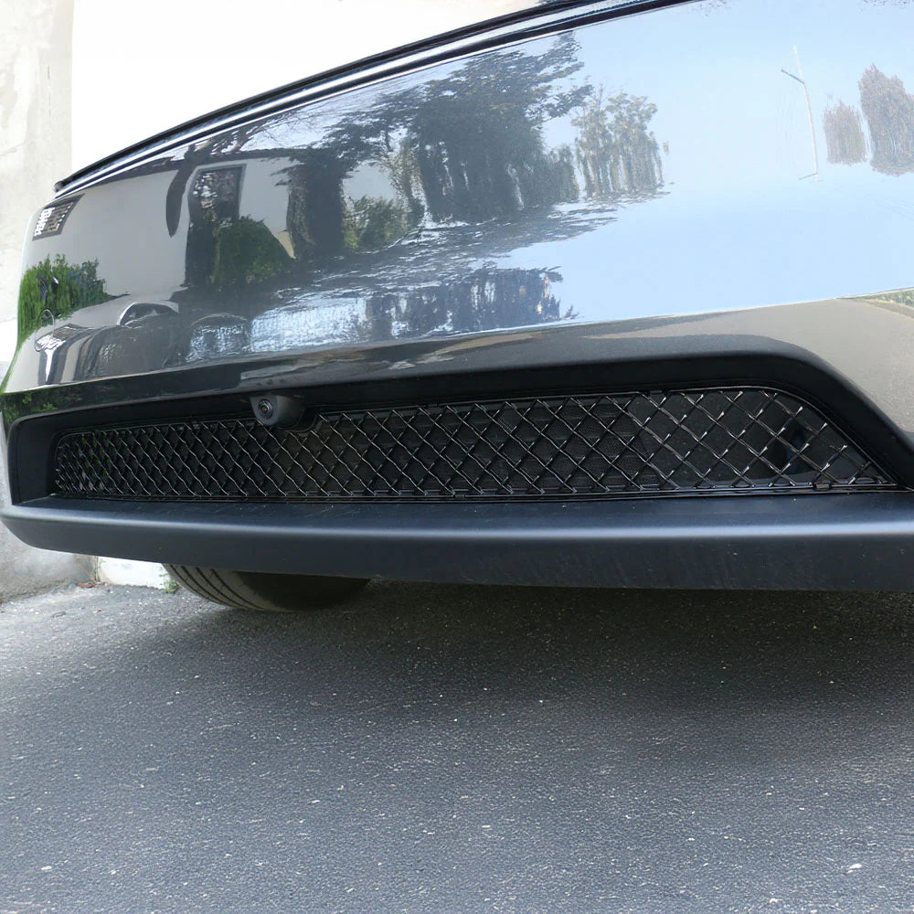 2025+ Tesla Model Y Juniper Front Bumper Grille Insert Guard – Custom ABS Air Vent Protector with Removable Stainless Steel Mesh for Radiator & Cooling System Protection