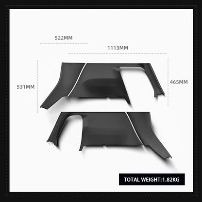 2025+ Tesla Model Y Juniper Trunk Side & C-Pillar Protector Kit – OEM-Fit TPE Interior Cargo Panel Guards for RWD, AWD & Performance