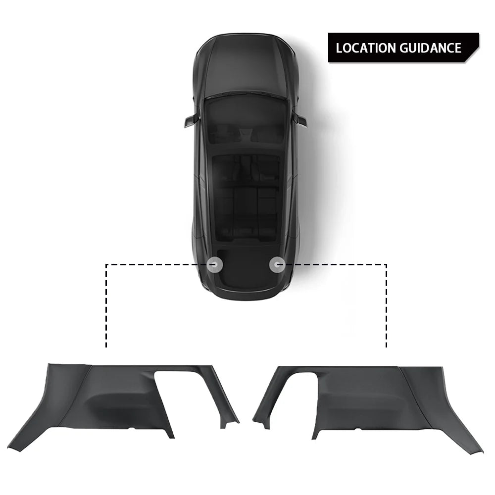 2025+ Tesla Model Y Juniper Trunk Side & C-Pillar Protector Kit – OEM-Fit TPE Interior Cargo Panel Guards for RWD, AWD & Performance