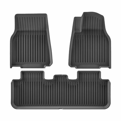 2025+ Tesla Model Y Juniper Right-Hand Drive TPE All-Weather Floor Mats with Detachable Carpet Liners – Custom OEM Fit Interior Protection for Tesla Model Y RHD Standard, Long Range & Performance