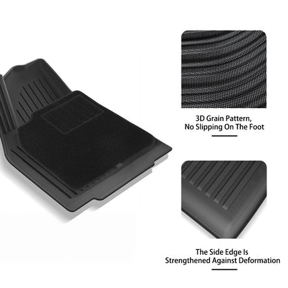 2025+ Tesla Model Y Juniper Right-Hand Drive TPE All-Weather Floor Mats with Detachable Carpet Liners – Custom OEM Fit Interior Protection for Tesla Model Y RHD Standard, Long Range & Performance