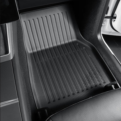 2025+ Tesla Model Y Juniper Right-Hand Drive TPE All-Weather Floor Mats with Detachable Carpet Liners – Custom OEM Fit Interior Protection for Tesla Model Y RHD Standard, Long Range & Performance