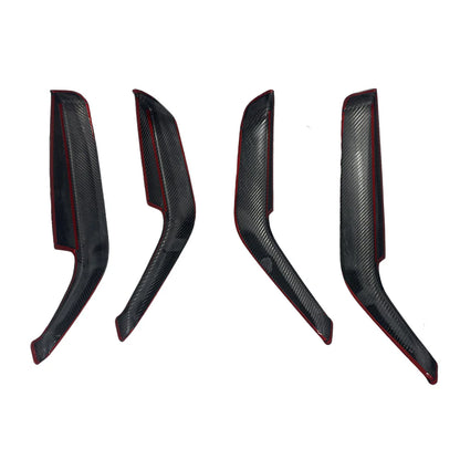 2025+ Tesla Model Y Juniper Dry Molded Carbon Fiber Door Armrest Covers (4PCS) | Real 2x2 Twill Gloss Interior Trim Overlay | OEM+ Fit Front & Rear Door Armrest Protection Upgrade
