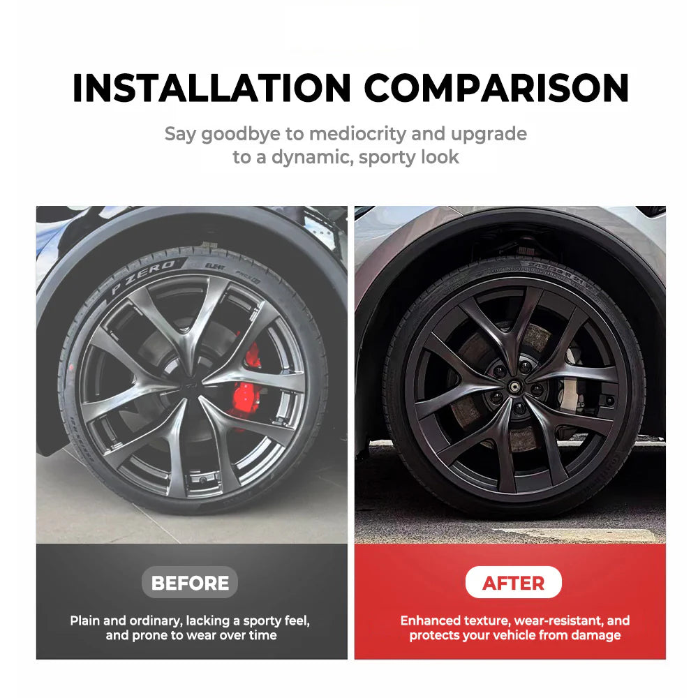 2025–2026 Tesla Model Y Juniper Performance 21" Arachnid 2.0 Wheel Rim Protectors – ABS Snap-On Curb Rash Guards, Custom Fit Alloy Wheel Protection Kit (4PCS)