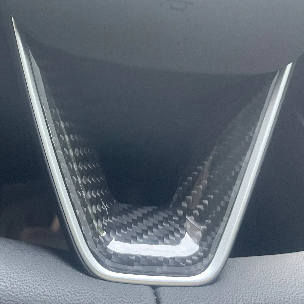 Carbon Fiber Steering Wheel Trim Cover Kit for Tesla Model Y Juniper (2025+) | Premium OEM-Fit Interior Upgrade | Gloss & Matte Finish | Scratch-Resistant Luxury Styling Accessories