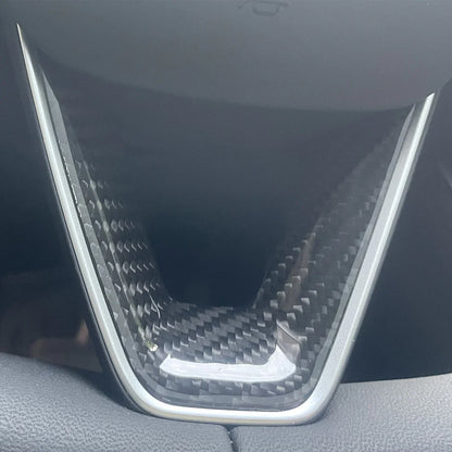 Carbon Fiber Steering Wheel Trim Cover Kit for Tesla Model Y Juniper (2025+) | Premium OEM-Fit Interior Upgrade | Gloss & Matte Finish | Scratch-Resistant Luxury Styling Accessories