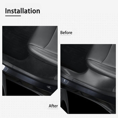 2025+ Tesla Model Y Juniper Door Sill Protector Set (5PCS) | Premium Custom-Fit TPE Interior Entry Guards | OEM-Style Anti-Scratch Door Threshold Covers