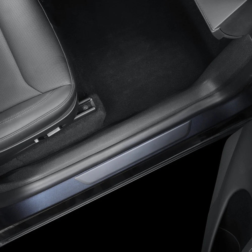 2025+ Tesla Model Y Juniper Door Sill Protector Set (5PCS) | Premium Custom-Fit TPE Interior Entry Guards | OEM-Style Anti-Scratch Door Threshold Covers