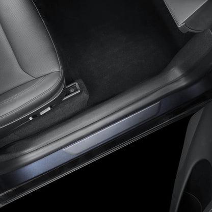 2025+ Tesla Model Y Juniper TPE Door Sill Guards & Rear Step Protector Set (5PCS) – Custom Interior Carpet Protection Covers for Front & Rear Entry Areas