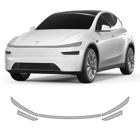 2025+ Tesla Model Y Juniper SmartLight UV-Reactive TPU Headlight & Light Bar Film Covers | 155µm Self-Adjusting Photochromic 70% Smoke Tint Pre-Cut Protection Kit | Scratch-Resistant, Self-Healing, OEM Fit Exterior Upgrade