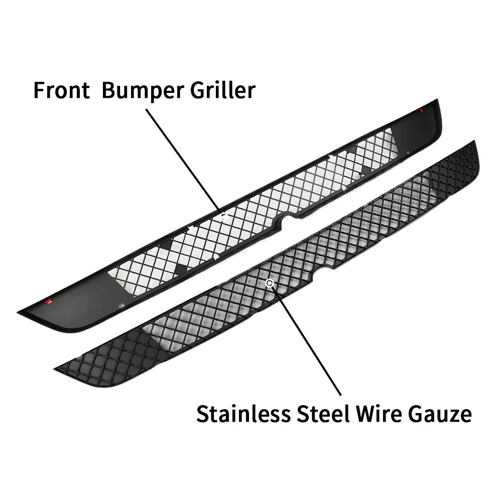 2025+ Tesla Model Y Juniper Front Bumper Grille Insert Guard – Custom ABS Air Vent Protector with Removable Stainless Steel Mesh for Radiator & Cooling System Protection