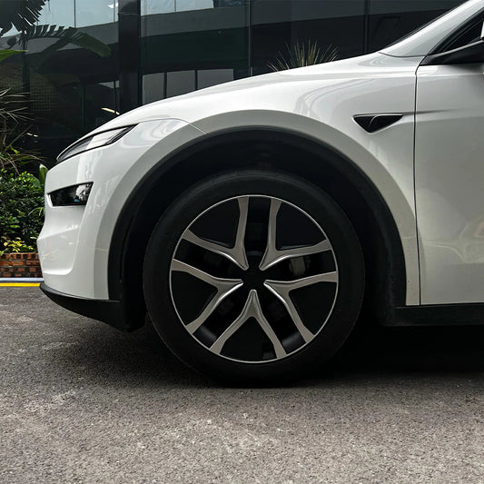 19-Inch Arachnid 2.0 Style Crossflow Wheel Covers for Tesla Model Y Juniper 2025 2026 – Full Rim Protection Aerodynamic Hubcaps Replacement