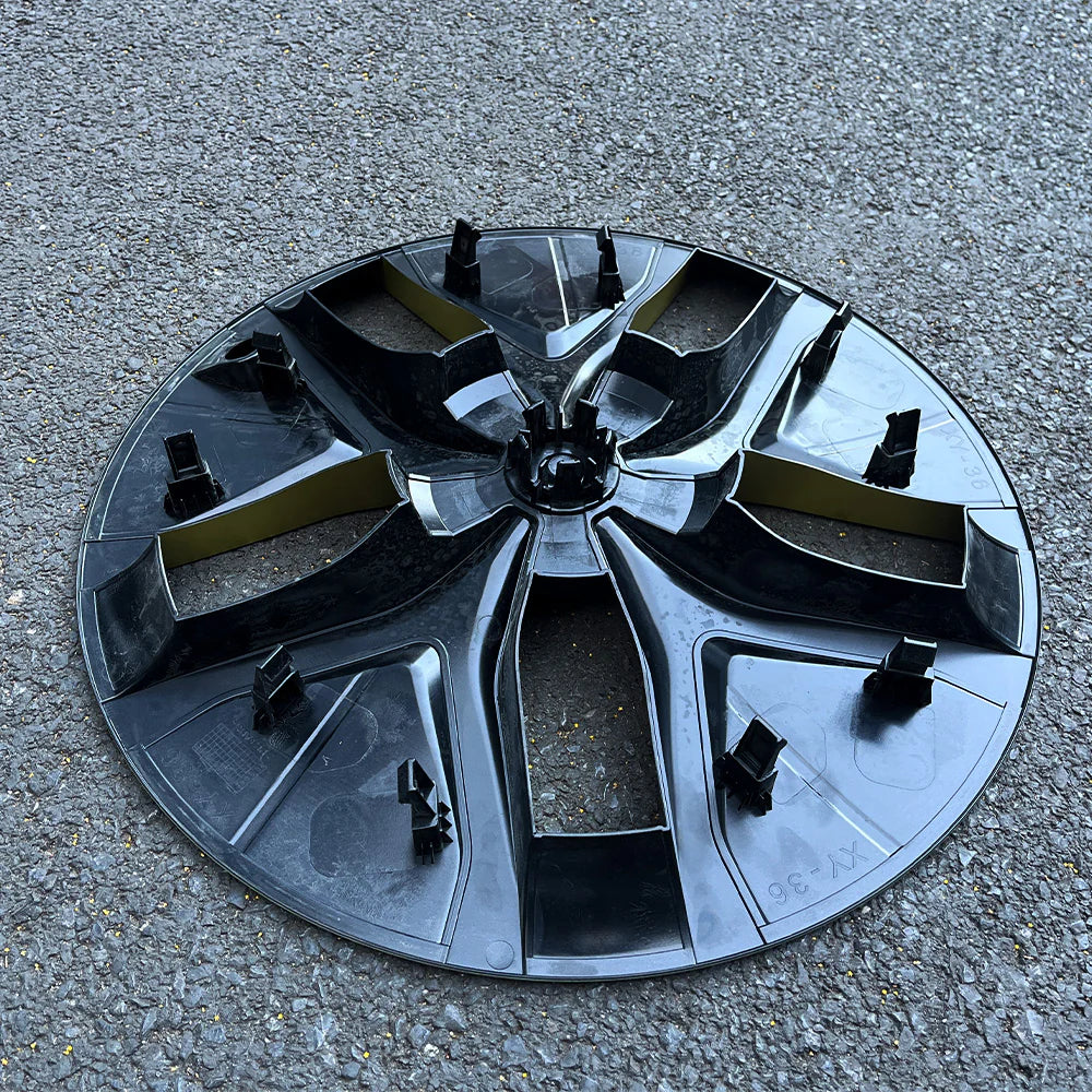 19-Inch Arachnid 2.0 Style Crossflow Wheel Covers for Tesla Model Y Juniper 2025 2026 – Full Rim Protection Aerodynamic Hubcaps Replacement