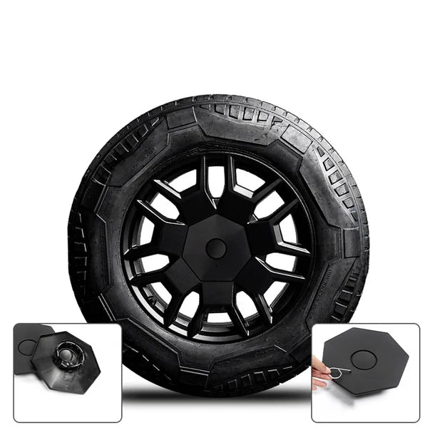 Cybertruck Center Hub Cap & Lug Nut Covers Set (4PCS) – Custom Fit Wheel Hub Protection & Styling Accessories for Tesla Cybertruck