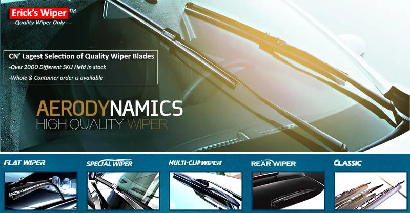 2PCS Universal Frameless Wiper, A high-quality wiper with an aerodynamic design and multi-clipping rear design for clear visibility during rainfall.