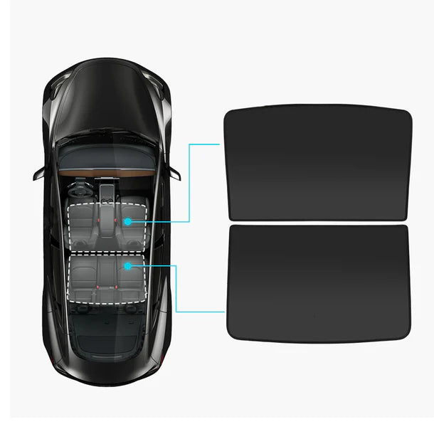 2020–2024 Tesla Model Y Glass Roof Sunshade | Ice Crystal Heat & UV Blocking Roof Sunshade