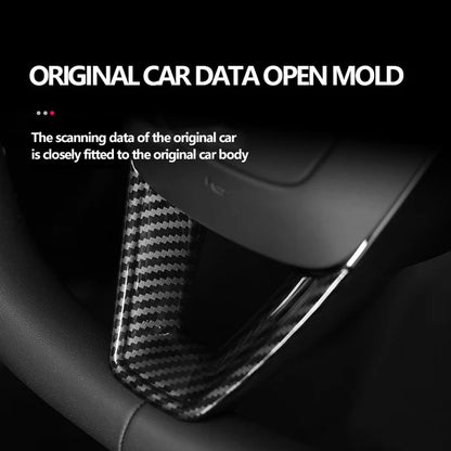 ABS V-Style Steering Wheel Protection Cover for Tesla Model 3 Highland & Model Y Juniper – Anti-Slip, Scratch Resistant Trim