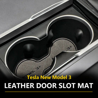 2021-2024 Tesla Model 3 Highland | Car Door Slot & Cup Holder Silicone Dust Pad Set