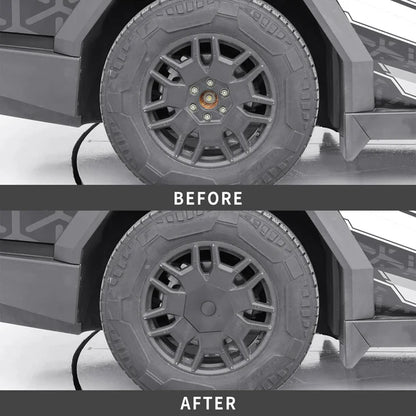 ABS Wheel Hub Covers for Tesla Cybertruck – Snap-On Center Caps, All-Weather Wheel Hub Protection & Styling Upgrade