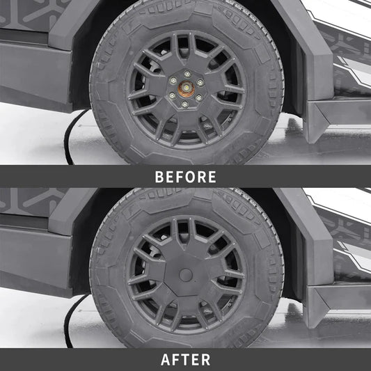 ABS Wheel Hub Covers for Tesla Cybertruck – Snap-On Center Caps, All-Weather Wheel Hub Protection & Styling Upgrade