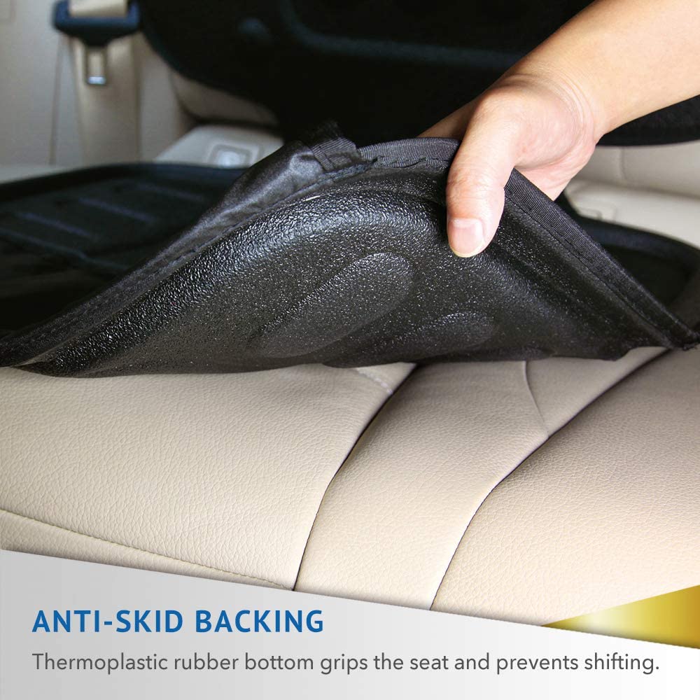 Child Car Seat Protector with Anti-Skid TPR Backing & Storage Pockets – Fits Infant, Convertible & Booster Seats