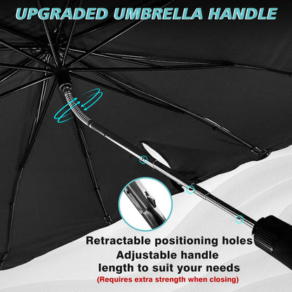 Cybertruck Windshield Sun Shade Umbrella-Style Cover — Custom Fit Heat Reflective Sunshade with 99% UV Protection, Foldable & Easy Storage for Tesla Cybertruck