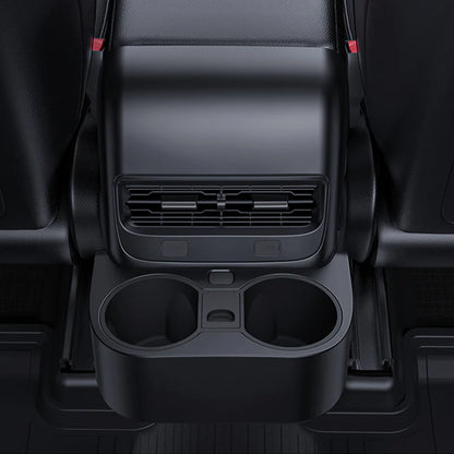 Rear AC Vent Cup Holder Upgrade for Tesla Model 3 (2017–2023) & Model Y (2021–2023) – Plug & Play Back Seat Cup Holder Organizer