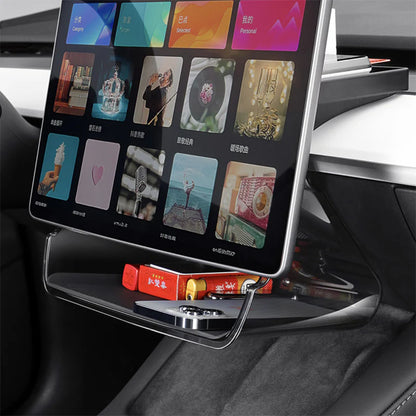 Front Screen Storage Organizer for Tesla Model 3 Highland 2024+ | Clear OEM-Style Display Organizer Tray