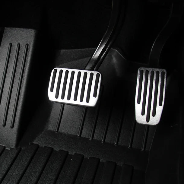 Performance Metal Foot Pedal Covers for Tesla Model 3 / Model Y / Model 3 Highland – Anti-Slip Brake & Accelerator Pedal Protector