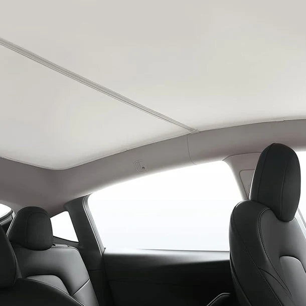 2020–2024 Tesla Model Y Glass Roof Sunshade | Ice Crystal Heat & UV Blocking Roof Sunshade