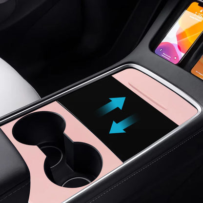 ABS Center Console Cover Trim Wrap for Tesla Model 3 (2020–2024) & Model Y (2020–2024) Interior Protection