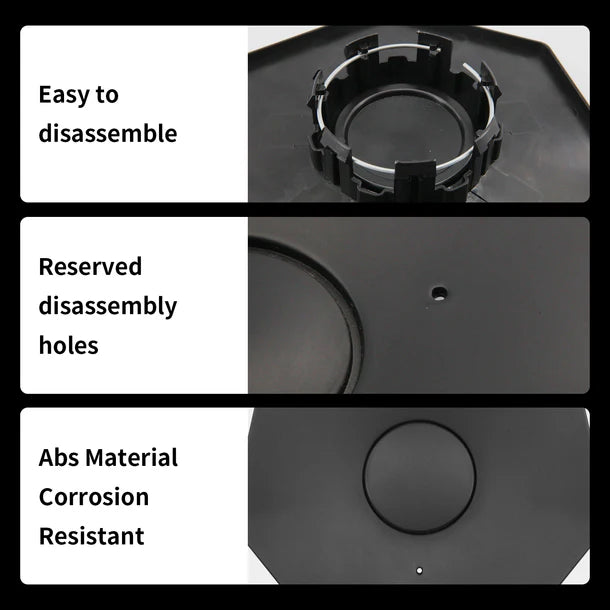 ABS Wheel Hub Covers for Tesla Cybertruck – Snap-On Center Caps, All-Weather Wheel Hub Protection & Styling Upgrade