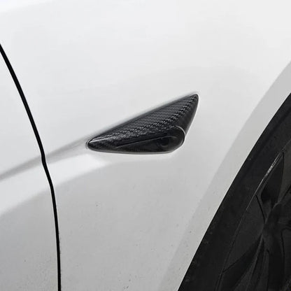 Real Carbon Fiber Side Camera Cover Trim for Tesla Model 3 Highland (2024+) – Exterior Camera Protection & Styling Upgrade