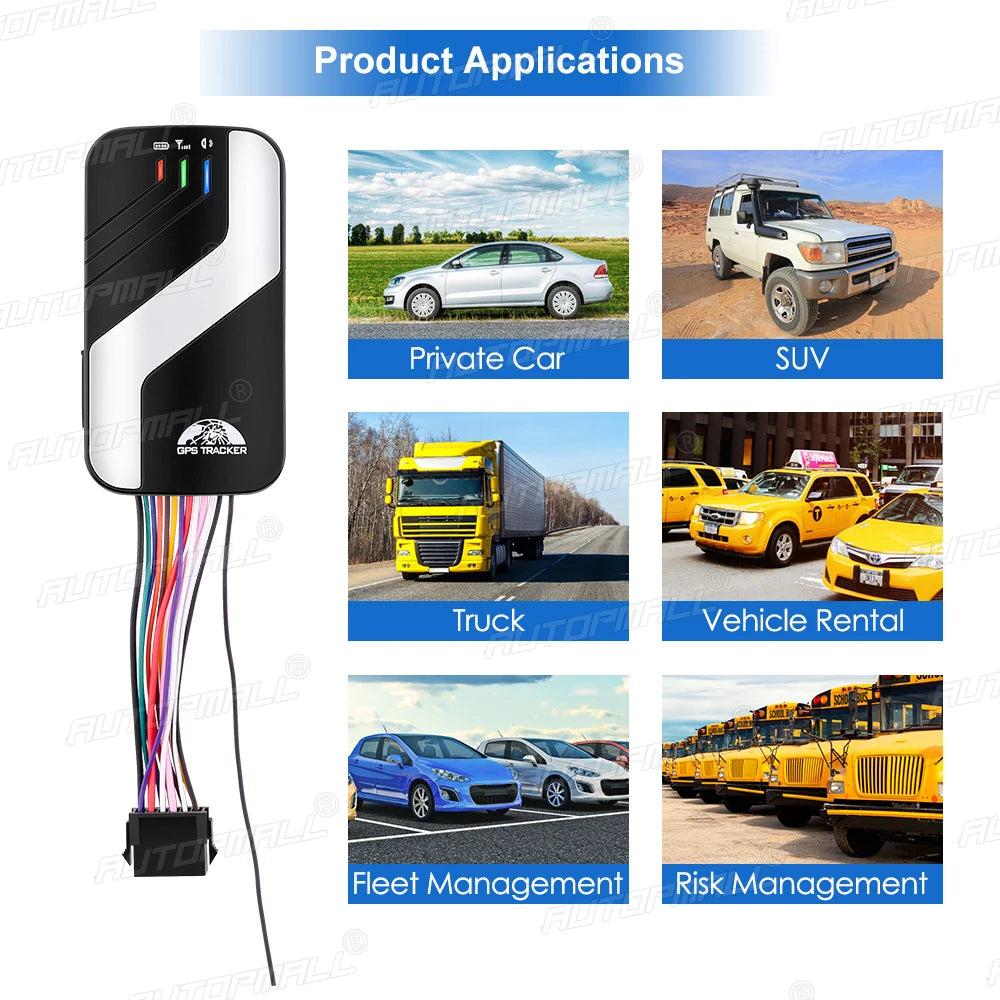 4G LTE GPS, GPS tracker for private vehicles, suitable for fleet management, risk assessment, and asset tracking.