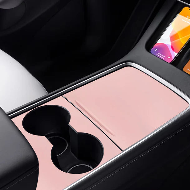 ABS Center Console Cover Trim Wrap for Tesla Model 3 (2020–2024) & Model Y (2020–2024) Interior Protection