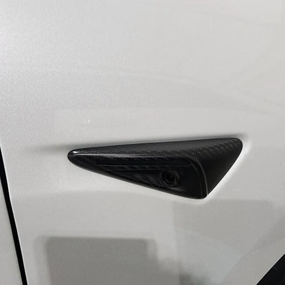 Real Carbon Fiber Side Camera Cover Trim for Tesla Model 3 Highland (2024+) – Exterior Camera Protection & Styling Upgrade