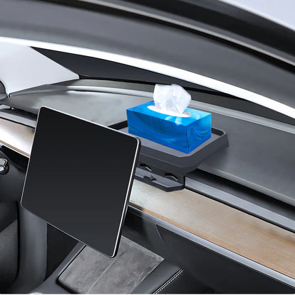 Center Console Organizer Behind Screen Storage Tray for Tesla Model 3 Highland & Model Y Juniper