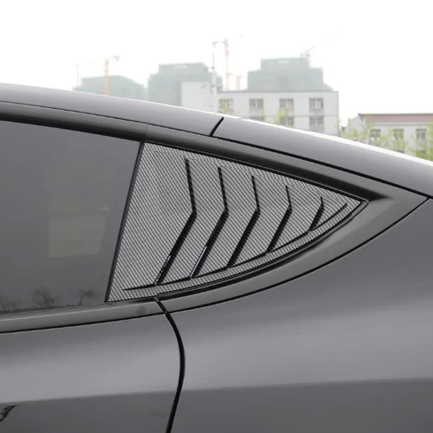 Model 3 Highland Rear Side Window Louvers – Carbon Fiber Exterior Trim Covers for Tesla Model 3 Highland (2024+)