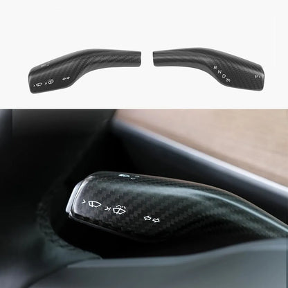 Tesla Model 3/Y Turn Signal Stalk Covers – Real Dry Carbon Fiber Interior Upgrade (2018-2024)