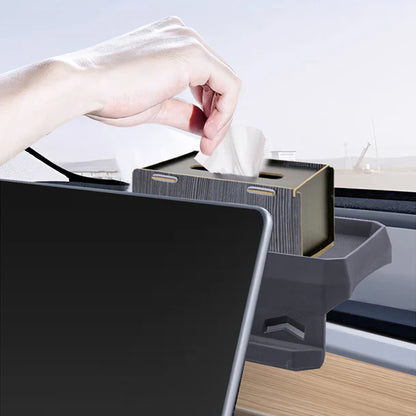 Center Console Organizer Behind Screen Storage Tray for Tesla Model 3 Highland & Model Y Juniper